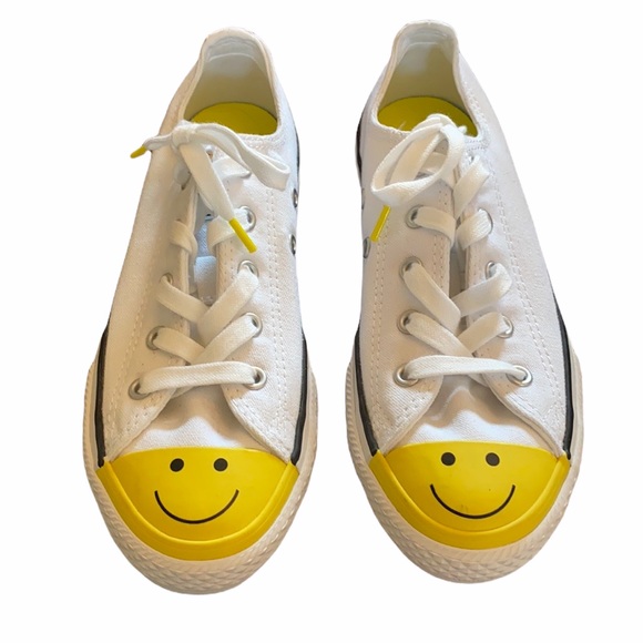 Converse Chucks Happy Smile Smiley Face Low Classics 2 Kids Youth - Picture 4 of 8